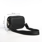 Сумка женская кросс-боди TEXTURA на молнии, 19×7×15 см, чёрная - Фото 3