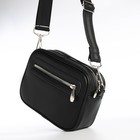 Сумка женская кросс-боди TEXTURA на молнии, 19×7×15 см, чёрная - Фото 7