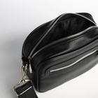 Сумка женская кросс-боди TEXTURA на молнии, 19×7×15 см, чёрная - Фото 9