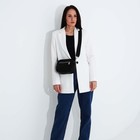 Сумка женская кросс-боди TEXTURA на молнии, 19×7×15 см, чёрная - Фото 2