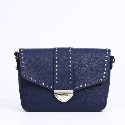 Сумка-мессенджер на клапане, цвет синий