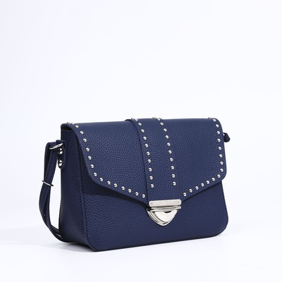 Сумка-мессенджер на клапане, цвет синий