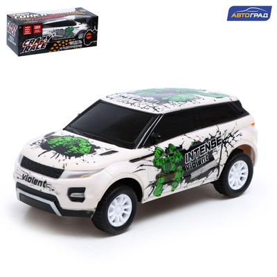 Машина радиоуправляемая «Эвог», работает от батареек, цвет белый