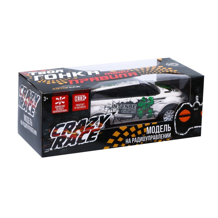 Машина радиоуправляемая «Эвог», работает от батареек, цвет белый 50280