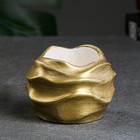 Кашпо "Волна" золото, 0,12 л / 10х7х10см - Фото 2