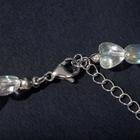 Бусы «Сердечки» бусины, цвет белый в серебре, 32 см - Фото 2