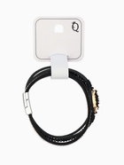 Браслет кожа на магните «Нэйчурал», бело-чёрный в серебре, 19.5 см - Фото 8