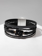 Браслет "На магните" нэйчурал, цвет бело-чёрный в золоте, 19,5 см - фото 809315659