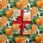 Бумага упаковочная глянцевая «Яркие мандарины», 50 х 70 см, Новый год - Фото 5