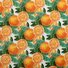 Бумага упаковочная глянцевая «Яркие мандарины», 50 х 70 см, Новый год - Фото 2