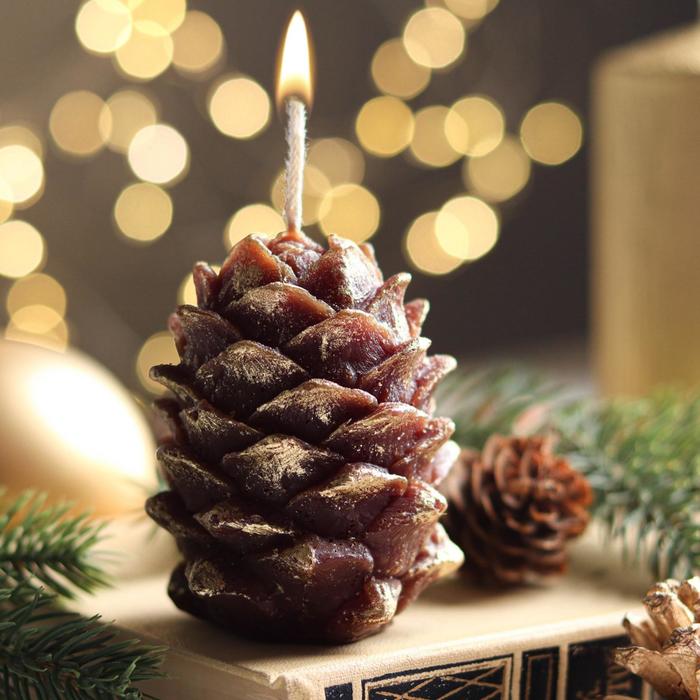 Свеча декоративная «Шишка новогодняя», 80×60 см - Фото 1