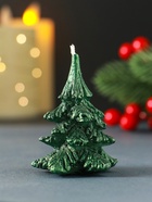 Свеча декоративная «Ёлочка», 7 см, зелёная, МИКС - Фото 6