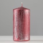 Свеча - цилиндр "Винтаж", 5х10 см, красная - фото 318560497