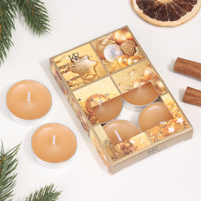 Набор ароматических свечей чайных «Корица», 6 шт.