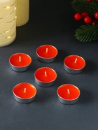 Набор ароматических свечей чайных, 6 шт., мандарин - Фото 2