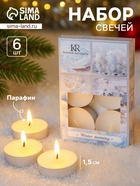 Набор ароматических свечей чайных «Зимний лес», 6 шт. - Фото 1