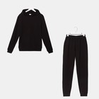 Спортивный костюм мужской (худи, брюки) MINAKU, цвет чёрный, размер 52 - Фото 5