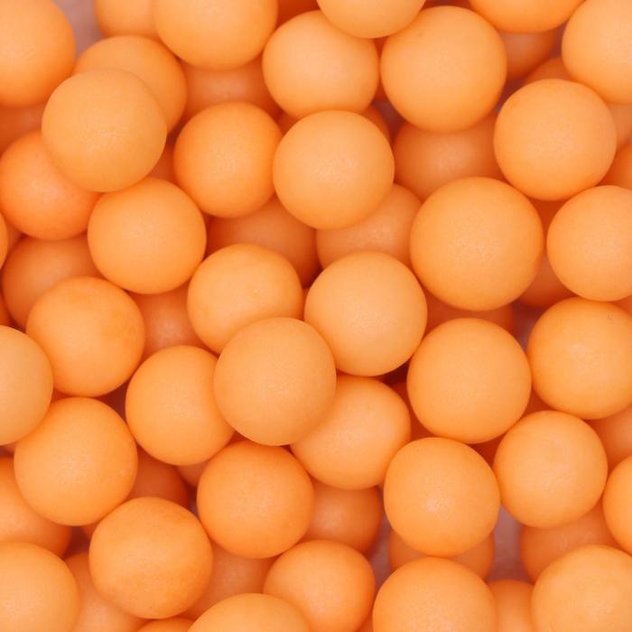 Рисовое драже «Шарики» перламутровые, оранжевые, 10 мм, 50 г - Фото 1
