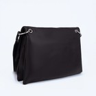 Сумка-мессенджер на клапане, цвет коричневый - Фото 2