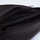 Сумка-мессенджер на клапане, цвет коричневый - Фото 4