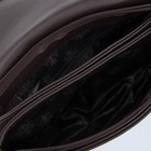 Сумка-мессенджер на клапане, цвет коричневый - Фото 3