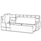 Кухонный уголок «Вена», 1950×780×1170 мм, велюр dream/arben, цвет apple - Фото 3