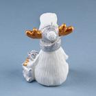 Свеча декоративная "Снежный лось", 9.9х7,2х7,6 см - фото 11840295