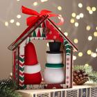 Набор декоративных свечей в коробке "Санта и Снеговик", 2 штуки, 13,5х12х6,3 см - Фото 2