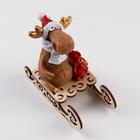 Свеча декоративная "Лось на санках", 12.9х7,2х14.5 см - Фото 5