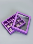 Коробка для конфет, 12 шт, сиреневая, 19 х 15 х 3,6 см 7007656