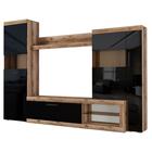 Гостиная «БАСТОН», 2805×2000×400 мм, дуб делано/черный глянец - Фото 2