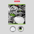Тетрадь 18 листов в линейку ErichKrause Dinosaur, обложка мелованный картон, блок офсет, 100% белизна, МИКС (комплект 10 шт) - фото 25573416