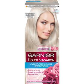 Крем-краска для волос Garnier Color Sensation, суперосветляющая, тон 901 серебристый блонд
