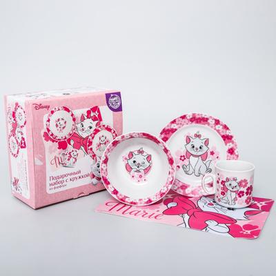 УЦЕНКА Набор посуды, 3 предмета: кружка, тарелка, салатник «Кошечка Мари», Коты Аристократы