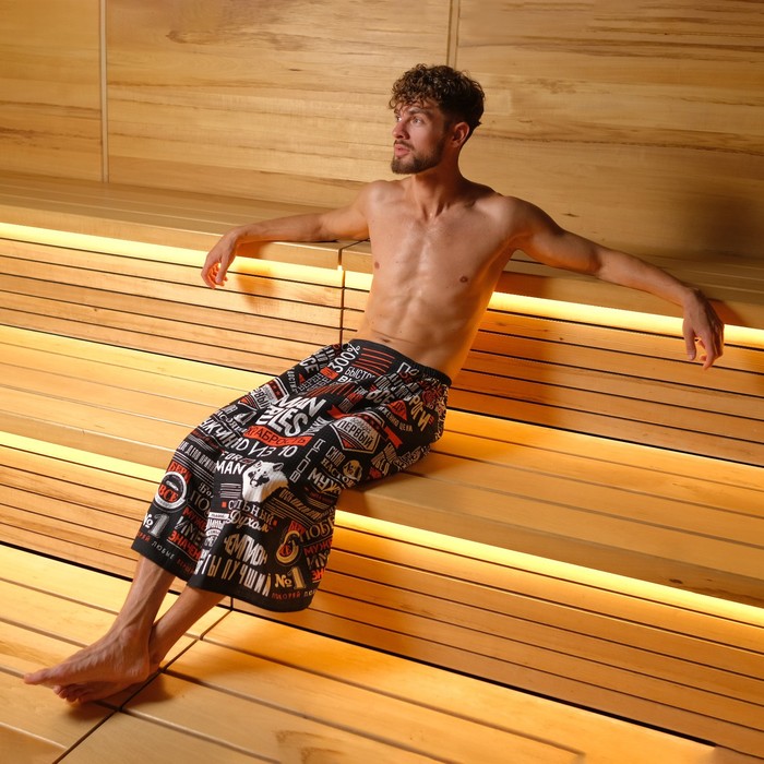 Полотенце для бани «Похвала» мужской килт 80×150 см, 100 % хл, вафельное полотно - Фото 1