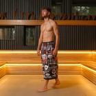 Полотенце для бани «Похвала» мужской килт 80×150 см, 100 % хл, вафельное полотно - Фото 3