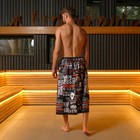 Полотенце для бани "Похвала" мужской килт 80х150 см, 100 % хл, вафельное полотно - Фото 4