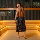 Полотенце для бани "Перчики" мужской килт 75х150 см, 100 % хл, вафельное полотно - Фото 3