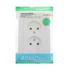 Розетка двойная SE ATLASDESIGN, 16 А, 250 В, встраиваемая, без з/к, IP20, белая, ATN000120 - Фото 3