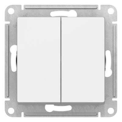 Выключатель SE ATLASDESIGN, 10 А, 2 клавиши, IP20, скрытый, белый, ATN000151