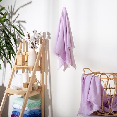 Полотенце махровое двухстороннее «Этель. Комфорт», 50×90 см, хлопок 100%, сиреневое