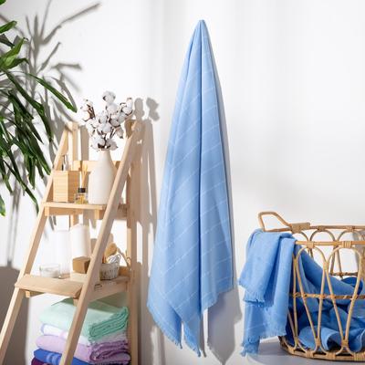 Полотенце махровое двухстороннее «Этель. Комфорт», 90×170 см, хлопок 100%, голубое