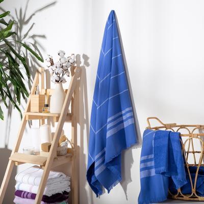 Полотенце махровое двухстороннее «Этель. Уют», 90×170 см, хлопок 100%, синее