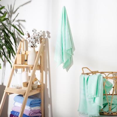 Полотенце махровое двухстороннее Этель «Уют» 50×90 см, цвет мятный, 100% хлопок, 240 г/м²