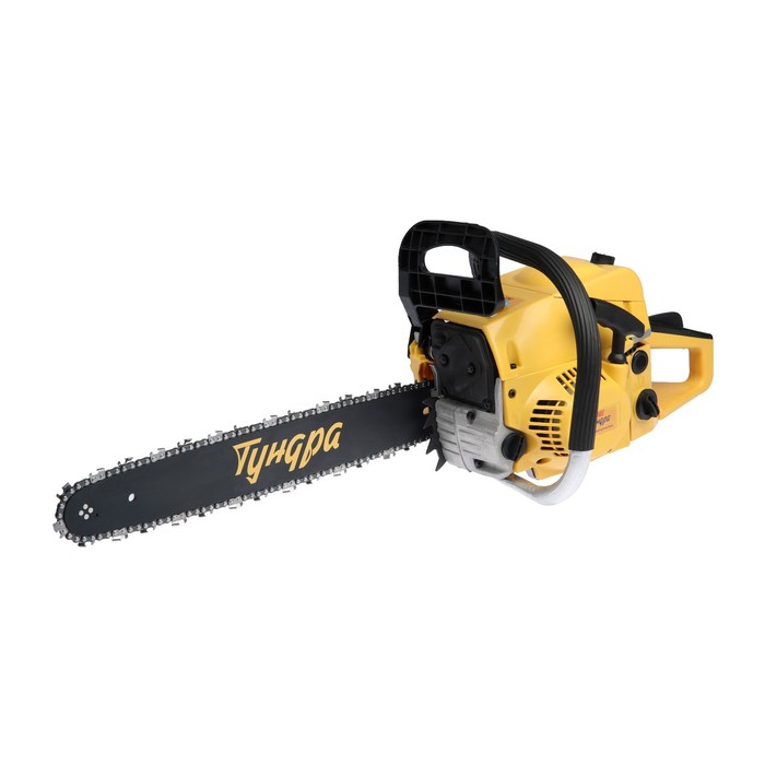 Бензопила ТУНДРА, 11500 об/мин, 450 мм, 18", 72 звена, 0.325", 1.5 мм, 3.3 л.с., 52 см3 - Фото 1