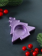 Подсвечник на 1 свечу «Ёлочка», 2.5×9 см, серебро - Фото 1