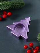 Подсвечник на 1 свечу «Ёлочка», 2.5×9 см, серебро - Фото 2