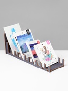 Подставка под открытки, 11 ячеек, 270×110×84, толщина 3 мм, тёмная - Фото 8