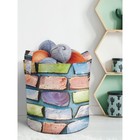 Текстильный мешок «Стена из радужных камней», для хранения вещей и игрушек, размер 30х30 см, 18.9 л - Фото 1