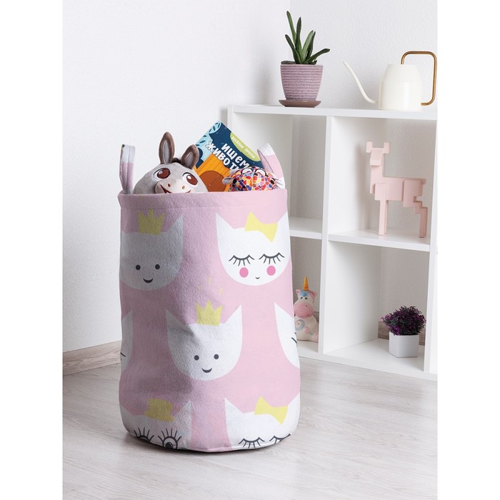 Корзина для игрушек «Кошачьи взгляды, размер 35х50 см - Фото 1